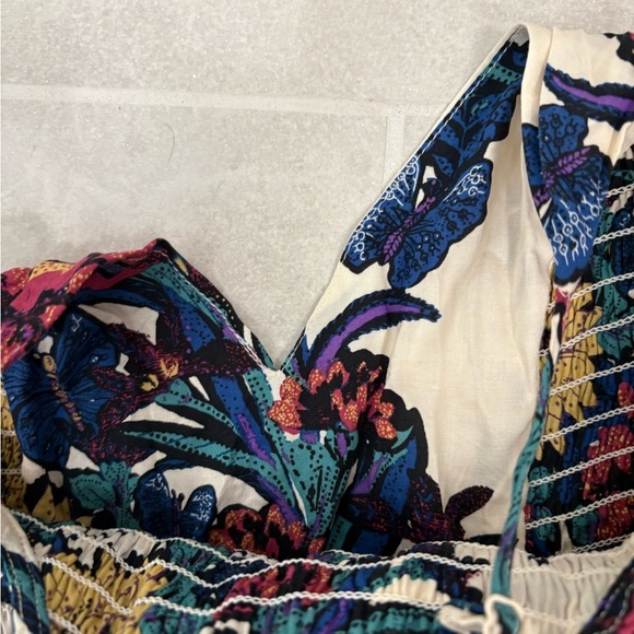 Free People Through the Vine Floral Maxi Dress in Ivory Combo Size XS - Picture 12 of 16